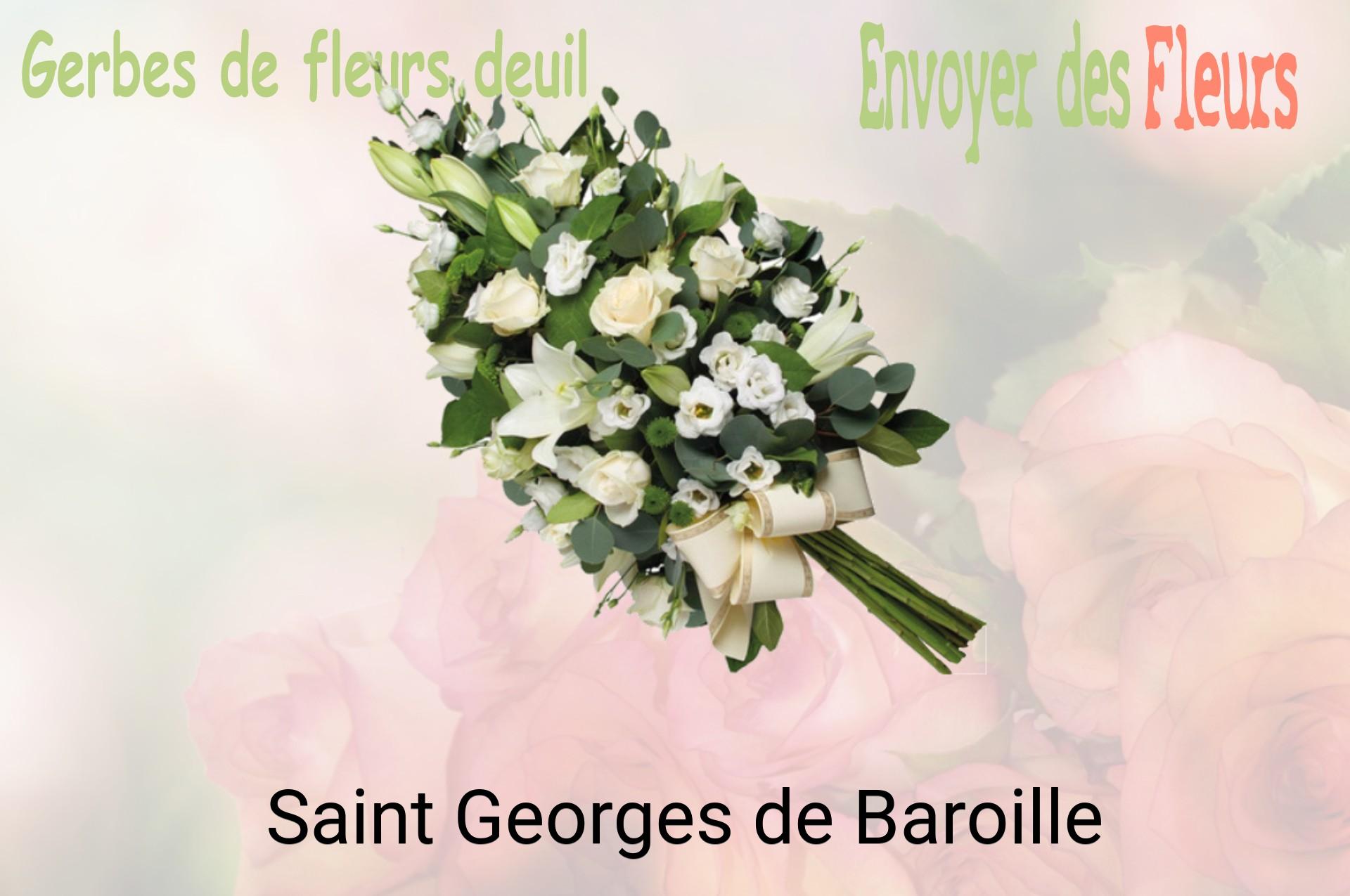 Gerbe de fleurs de deuil livrée à Saint-Georges-de-Baroille